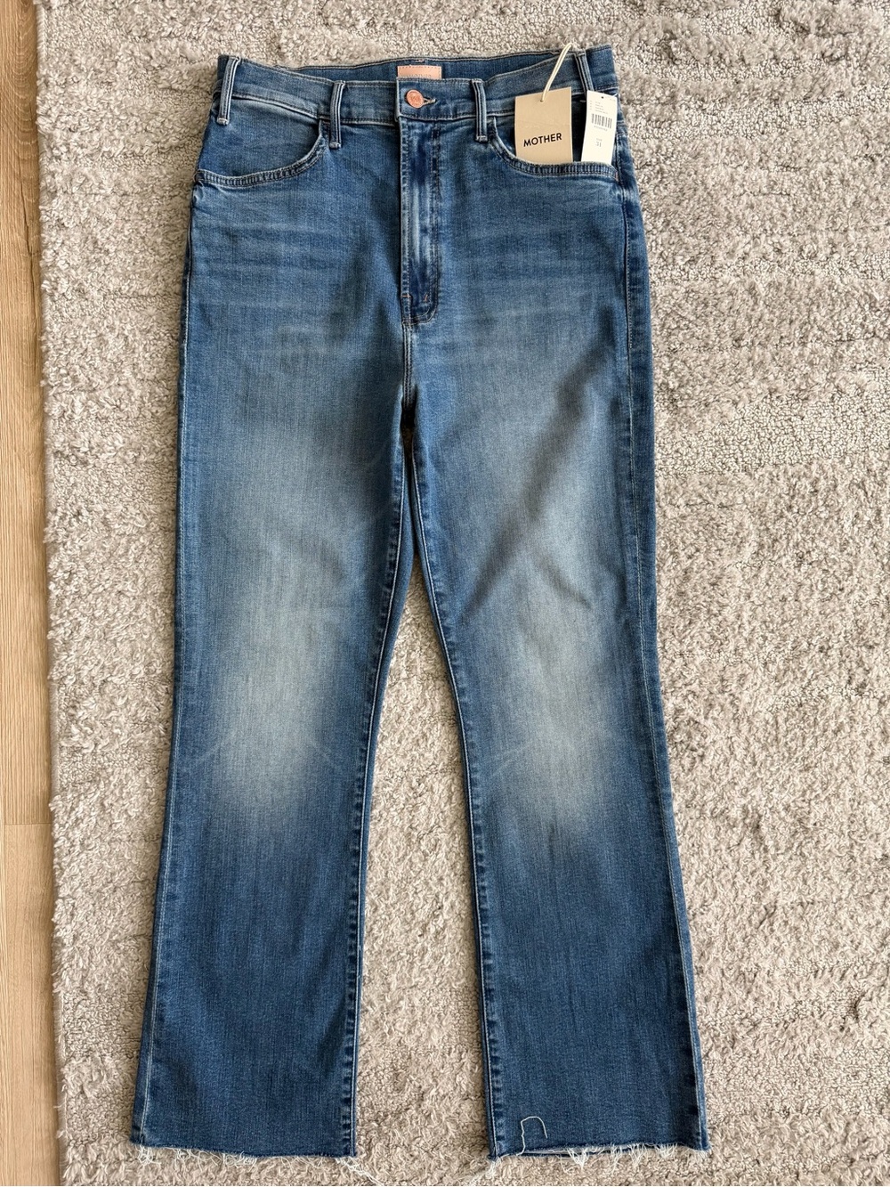 NWT Size 31 Mother Denim The Hustler Ankle Fray Jeans in Healing Jar - Picture 6 of 12